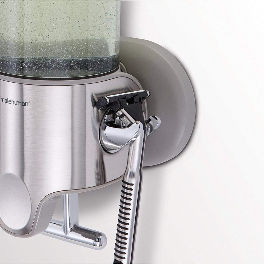 simplehuman Triple Wall Mount Shower Pump, 3 x 15 fl. oz. Shampoo and Soap Dispensers, Stainless Steel - Image 3