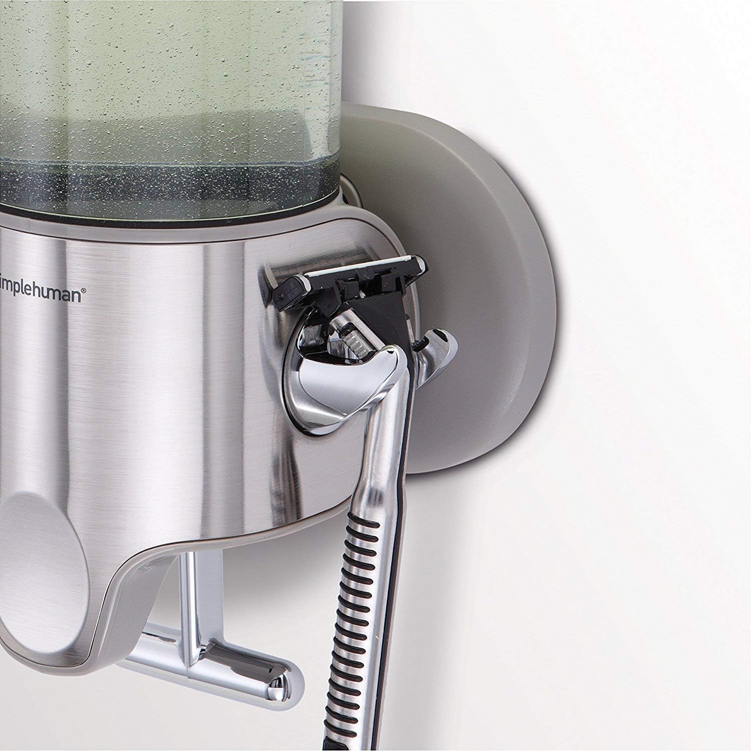 simplehuman Triple Wall Mount Shower Pump, 3 x 15 fl. oz. Shampoo and Soap Dispensers, Stainless Steel - Image 3