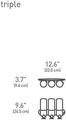 simplehuman Triple Wall Mount Shower Pump, 3 x 15 fl. oz. Shampoo and Soap Dispensers, Stainless Steel - Image 4